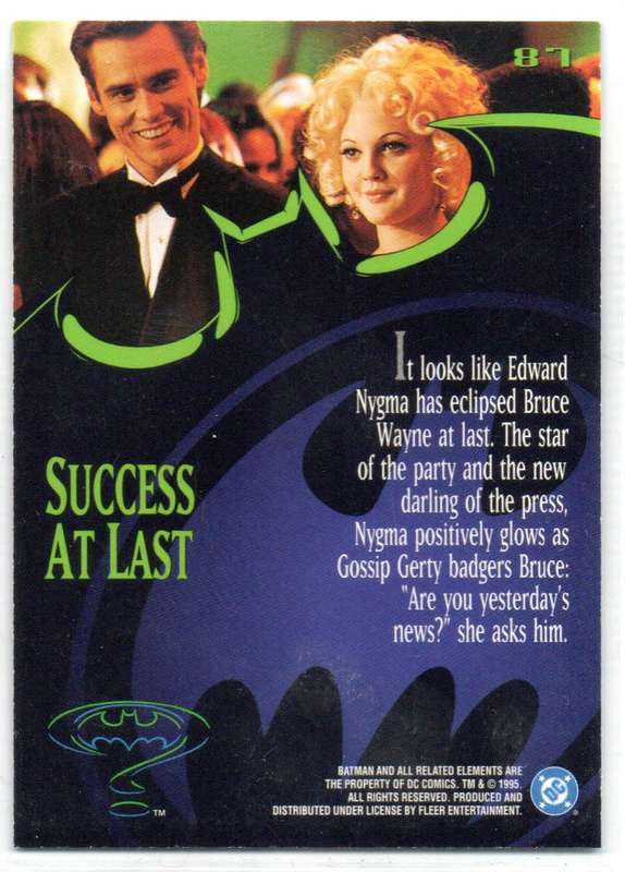 Fleer Ultra 95 DC Comics Batman Forever  - 87 Success at Last