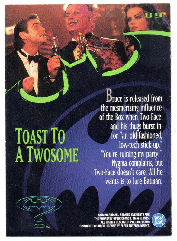 Fleer Ultra 95 DC Comics Batman Forever  - 89 Toast to a Twosome