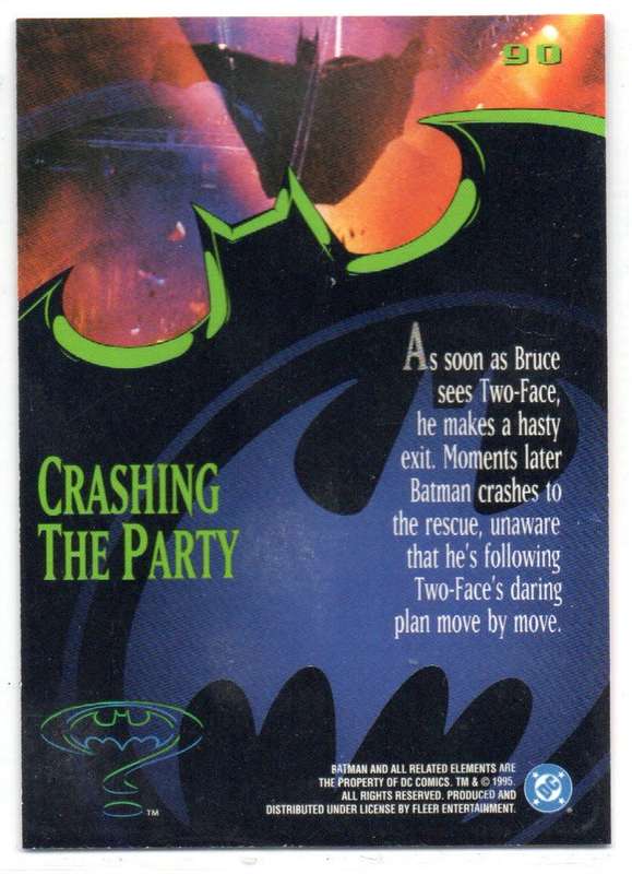 Fleer Ultra 95 DC Comics Batman Forever  - 90 Crashing the Party