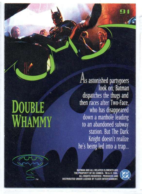 Fleer Ultra 95 DC Comics Batman Forever  - 91 Double Whammy