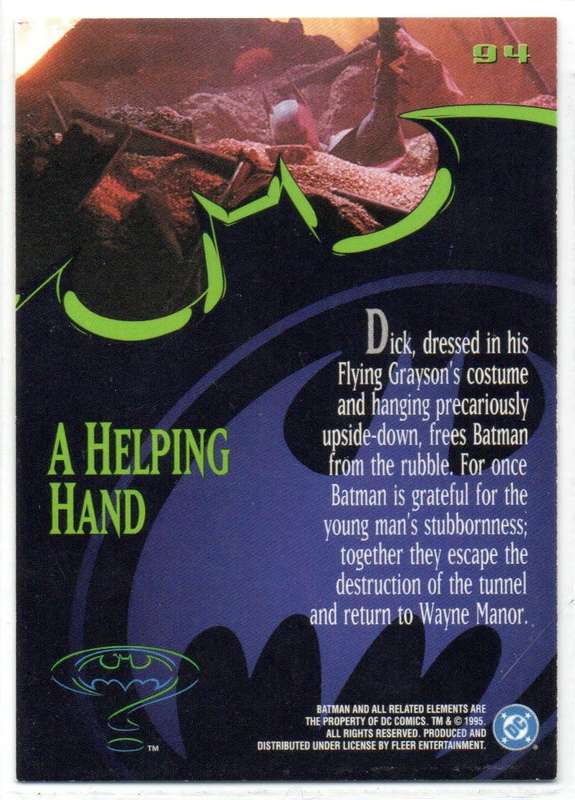 Fleer Ultra 95 DC Comics Batman Forever  - 94 A Helping Hand
