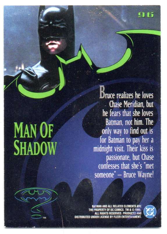 Fleer Ultra 95 DC Comics Batman Forever  - 96 Man of Shadow