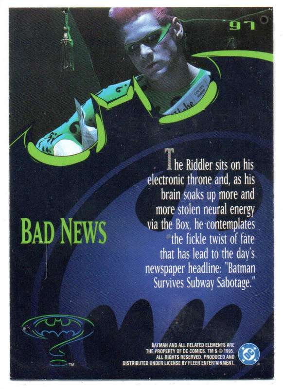 Fleer Ultra 95 DC Comics Batman Forever  - 97 Bad News