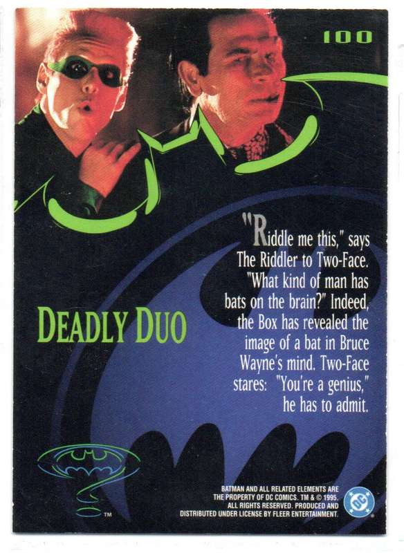 Fleer Ultra 95 DC Comics Batman Forever  - 100 Deadly Duo