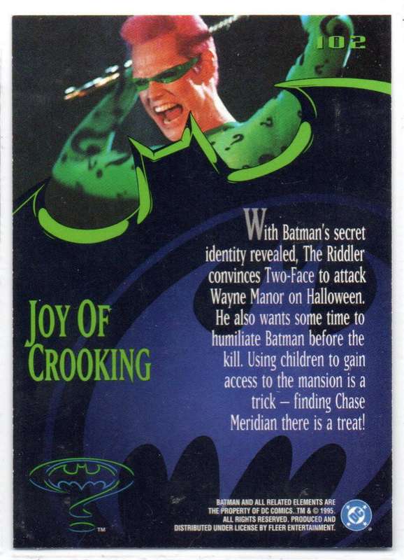 Fleer Ultra 95 DC Comics Batman Forever  - 102 Joy of Crooking