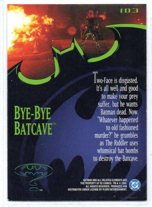 Fleer Ultra 95 DC Comics Batman Forever  - 103 Bye-Bye Batcave