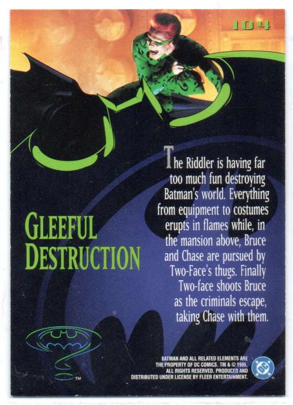 Fleer Ultra 95 DC Comics Batman Forever  - 104 Gleeful Destruction