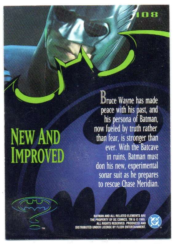 Fleer Ultra 95 DC Comics Batman Forever  - 108 New and Improved