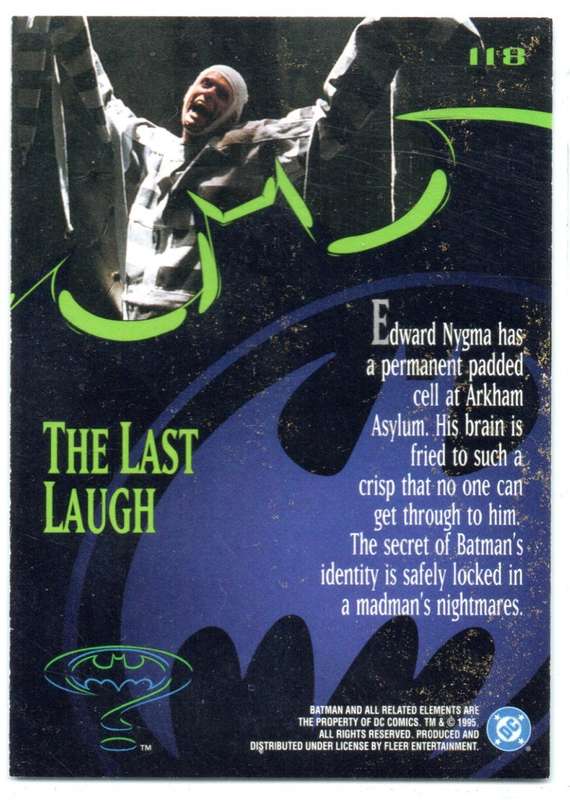 Fleer Ultra 95 DC Comics Batman Forever  - 118 The Last Laugh