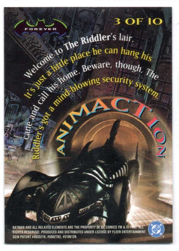 Fleer Ultra 95 DC Comics Batman Forever  - 3 The Riddler Animaction