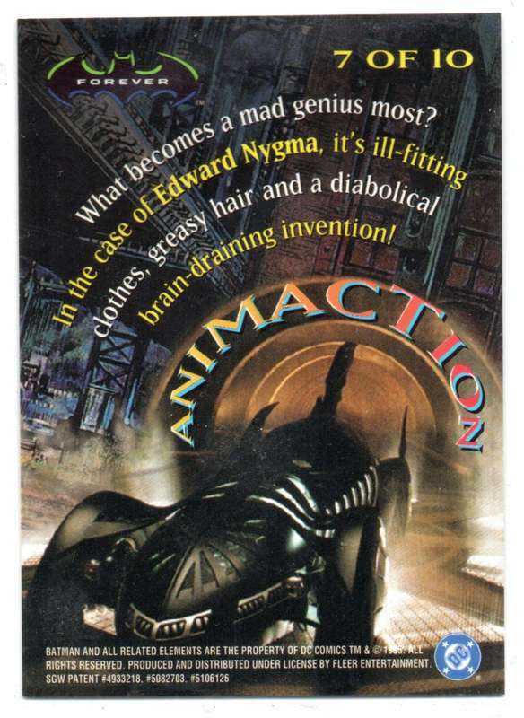 Fleer Ultra 95 DC Comics Batman Forever  - 7 Edward Nygma Animaction