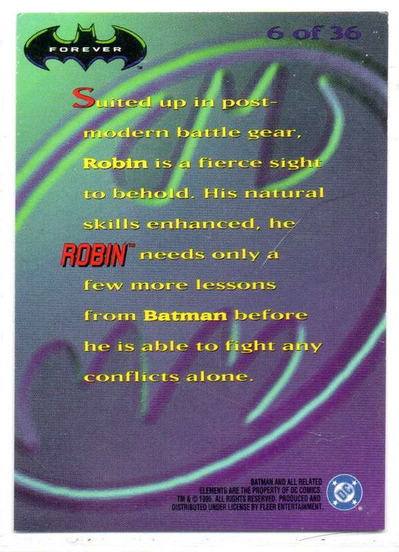 Fleer Ultra 95 DC Comics Batman Forever  -6 Robin Holograms