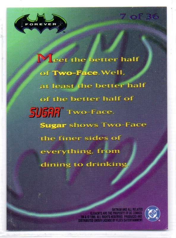 Fleer Ultra 95 DC Comics Batman Forever  - 7 Sugar Holograms