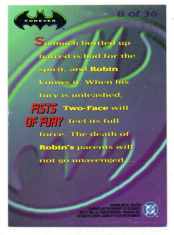 Fleer Ultra 95 DC Comics Batman Forever  - 8 Fists of Fury Holograms