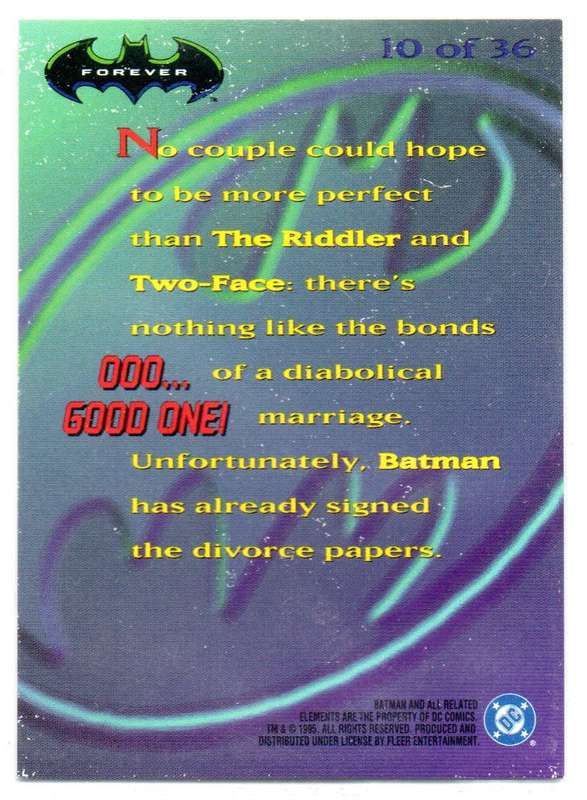 Fleer Ultra 95 DC Comics Batman Forever  - 10 Ooo Good One! Holograms