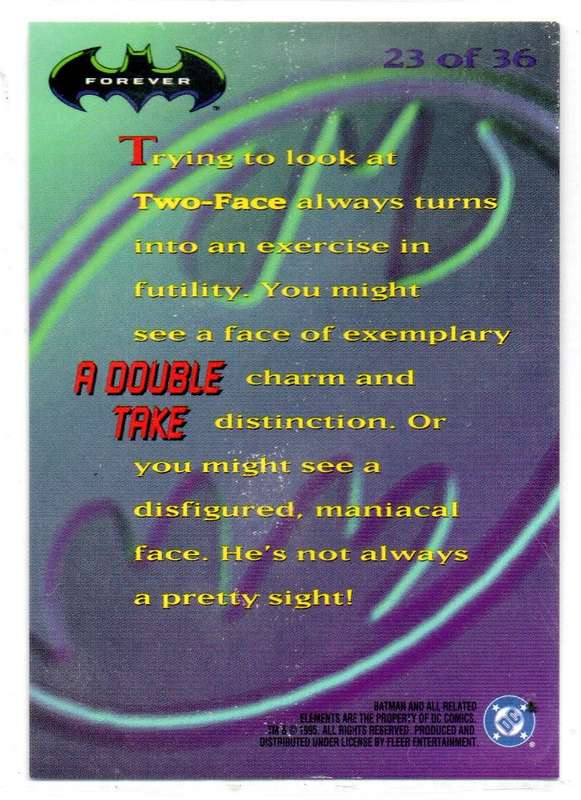 Fleer Ultra 95 DC Comics Batman Forever  - 23 A Double Take Holograms