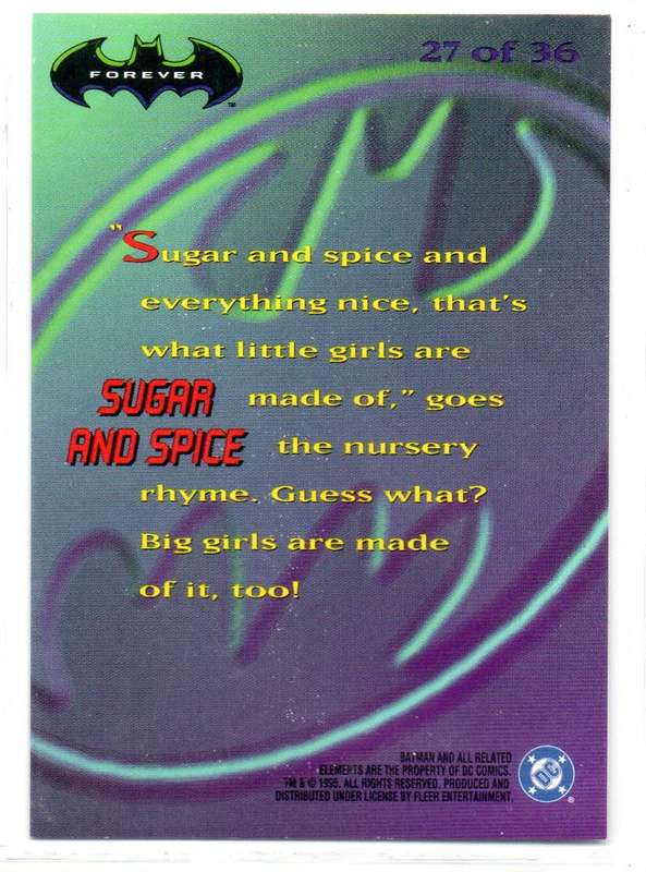 Fleer Ultra 95 DC Comics Batman Forever  - 27 Sugar and Spice Holograms