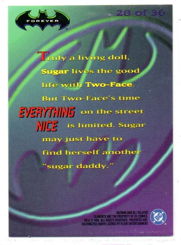 Fleer Ultra 95 DC Comics Batman Forever  - 28 Everything Nice Holograms
