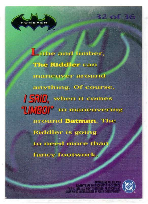 Fleer Ultra 95 DC Comics Batman Forever  - 32 I said, `Limbo!` Holograms