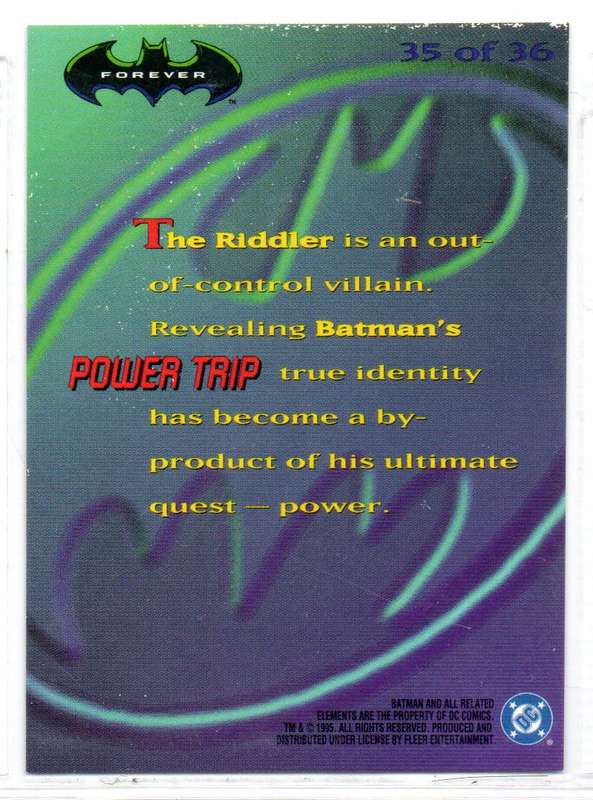 Fleer Ultra 95 DC Comics Batman Forever  - 35 Power Trip Holograms