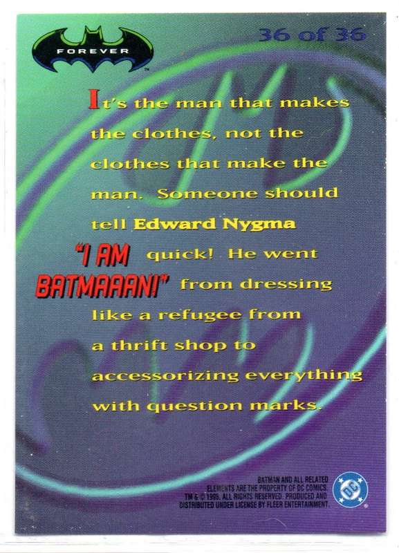 Fleer Ultra 95 DC Comics Batman Forever  - 36 `I am Batmaaan!` Holograms