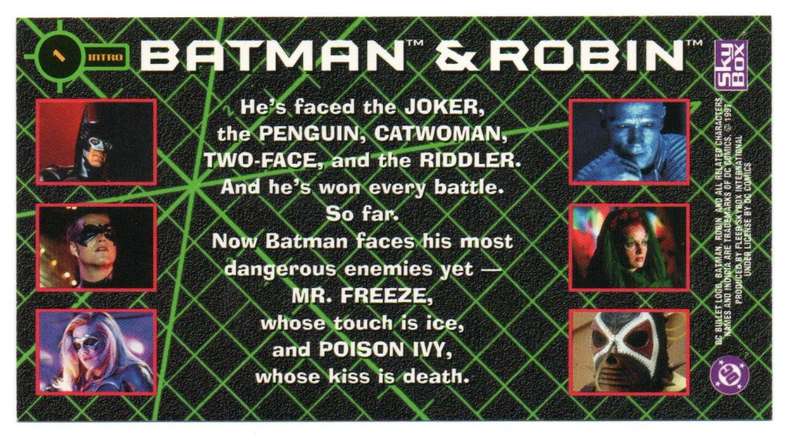 SkyBox Premium 1997 DC Batman & Robin - 1 A new battle begins