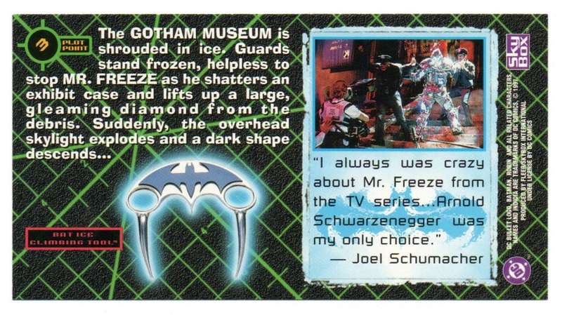 SkyBox Premium 1997 DC Batman & Robin - 3 Cold hearted thief