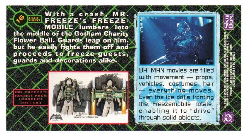 SkyBox Premium 1997 DC Batman & Robin - 16 Winter on wheels