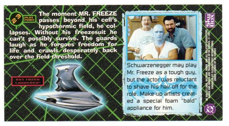 SkyBox Premium 1997 DC Batman & Robin - 23 The cold hard facts