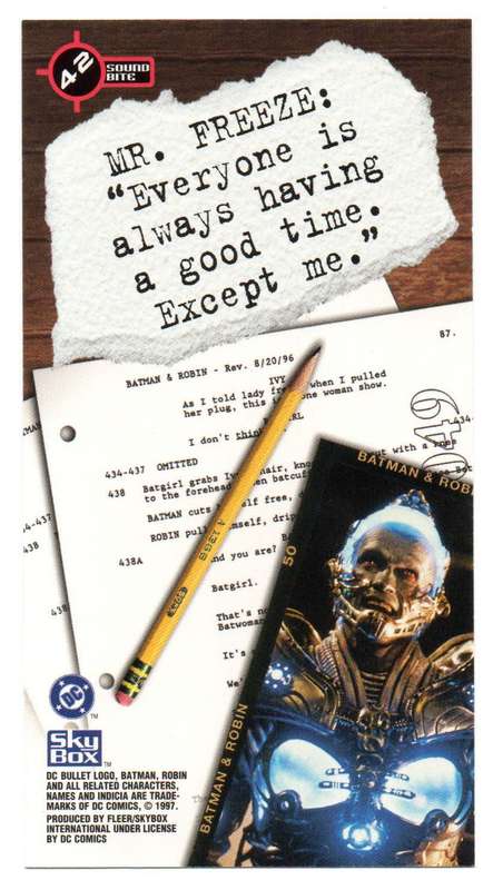 SkyBox Premium 1997 DC Batman & Robin - 42 Mr. Freeze