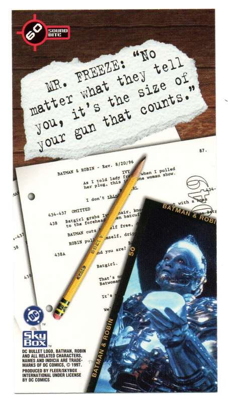 SkyBox Premium 1997 DC Batman & Robin - 60 Mr. Freeze