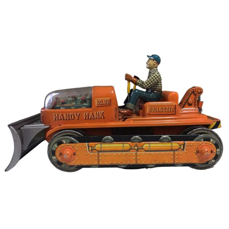 1960`s Japanese Handy-Hank Battery Operated No.112 Bulldozer `Mystery Tank` in Original Box