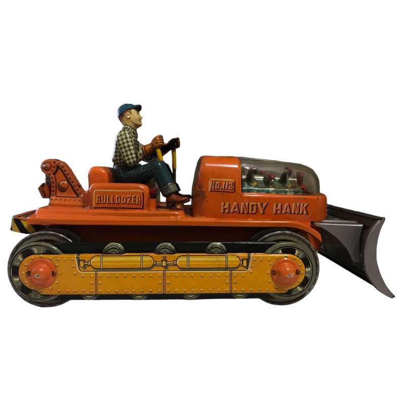 1960`s Japanese Handy-Hank Battery Operated No.112 Bulldozer `Mystery Tank` in Original Box