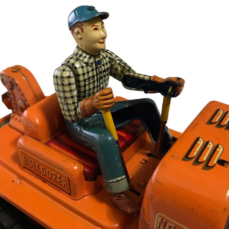 1960`s Japanese Handy-Hank Battery Operated No.112 Bulldozer `Mystery Tank` in Original Box
