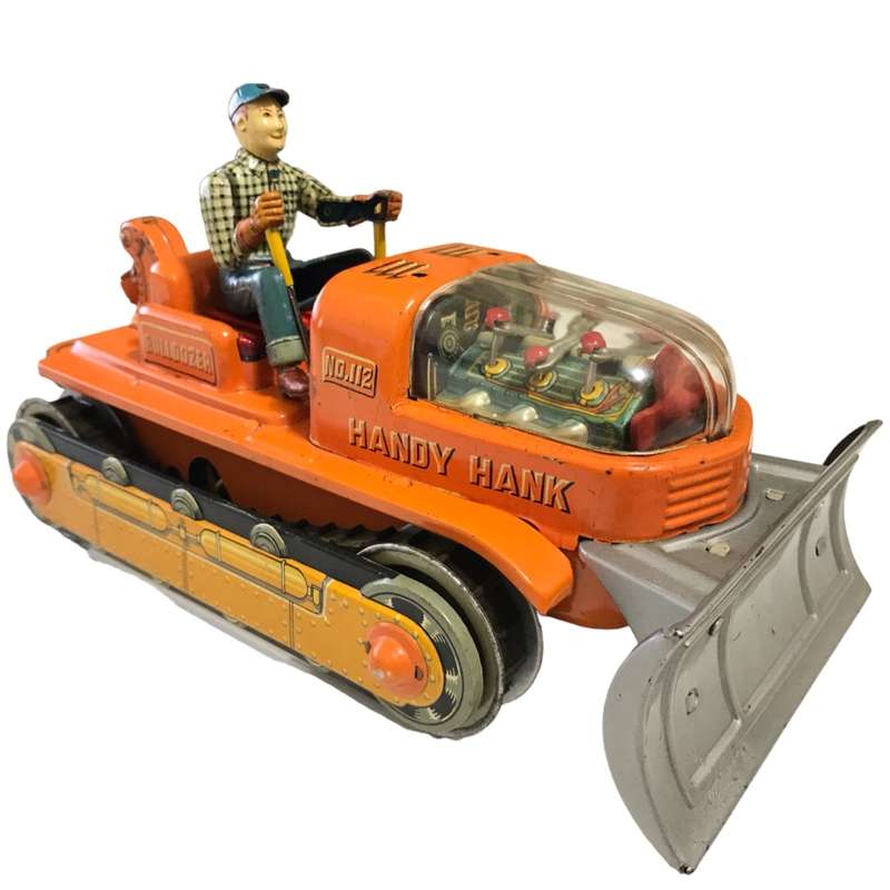 1960`s Japanese Handy-Hank Battery Operated No.112 Bulldozer `Mystery Tank` in Original Box