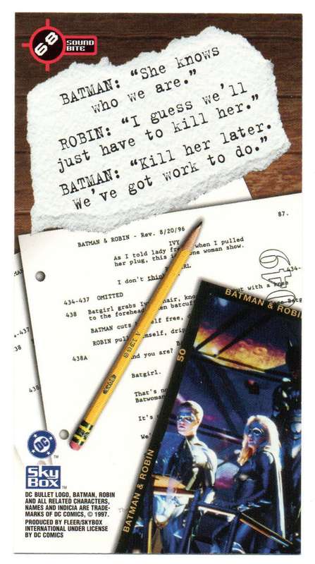 SkyBox Premium 1997 DC Batman & Robin - 68 Batman & Robin