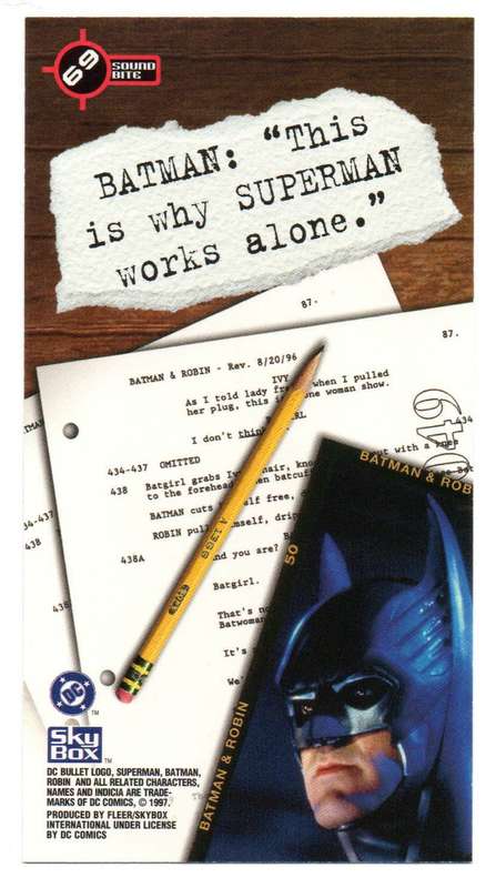 SkyBox Premium 1997 DC Batman & Robin - 69 Batman