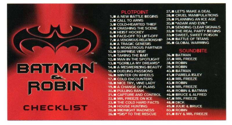 SkyBox Premium 1997 DC Batman & Robin - 70 Checklist