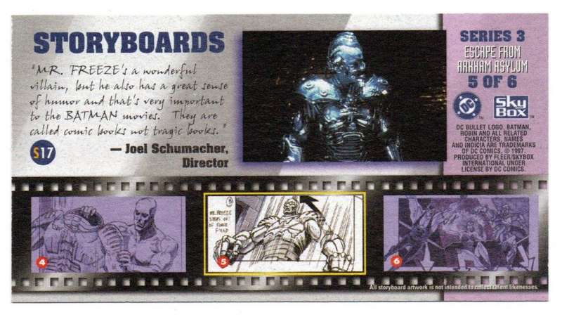 SkyBox Premium 1997 DC Batman & Robin - S3 Series 3 Escape from Arkham Asylum 5/6