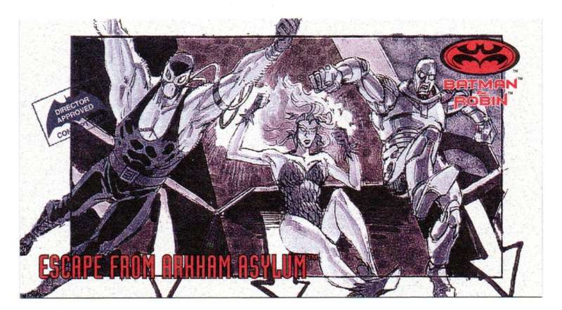 SkyBox Premium 1997 DC Batman & Robin - S3 Series 3 Escape from Arkham Asylum 6/6