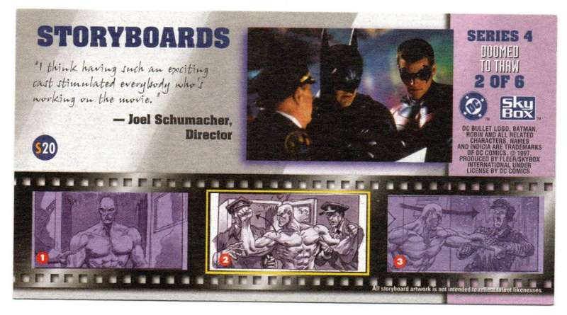 SkyBox Premium 1997 DC Batman & Robin - S4 Series 4 Doomed to thaw 2/6