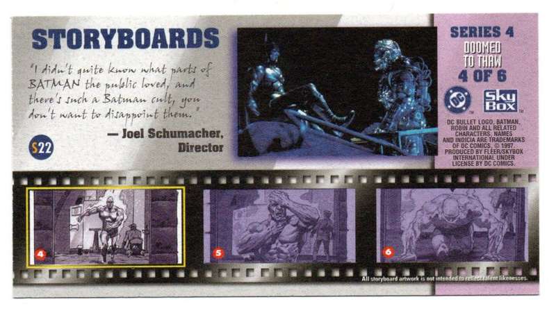 SkyBox Premium 1997 DC Batman & Robin - S4 Series 4 Doomed to thaw 4/6
