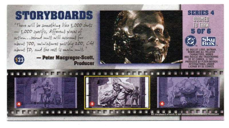 SkyBox Premium 1997 DC Batman & Robin - S4 Series 4 Doomed to thaw 5/6