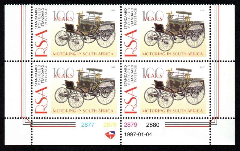 RSA 1997/01/04 100 Years of Motoring in South Africa Control Blocks
