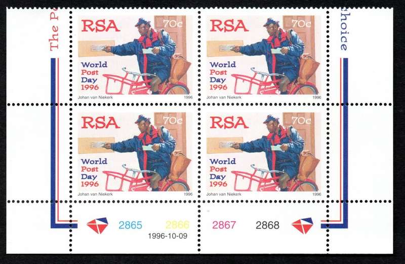 RSA 1996/10/06 World Post Day Control Blocks