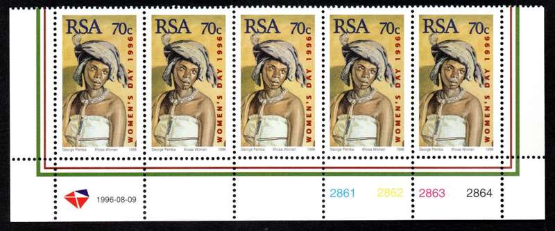 RSA 1995/08/09 National Women's Day Control Blocks