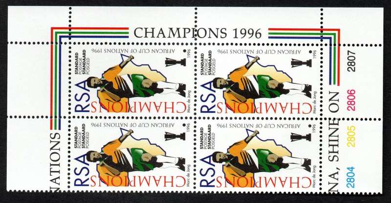 RSA 1996/03/28 Soccer African Cup of Nations (Champions 1996) Control Blocks