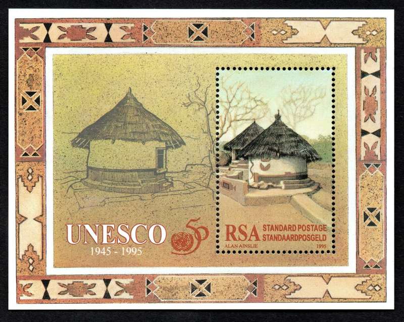 RSA 1995/10/24 50 Years UNESCO Miniature Sheet