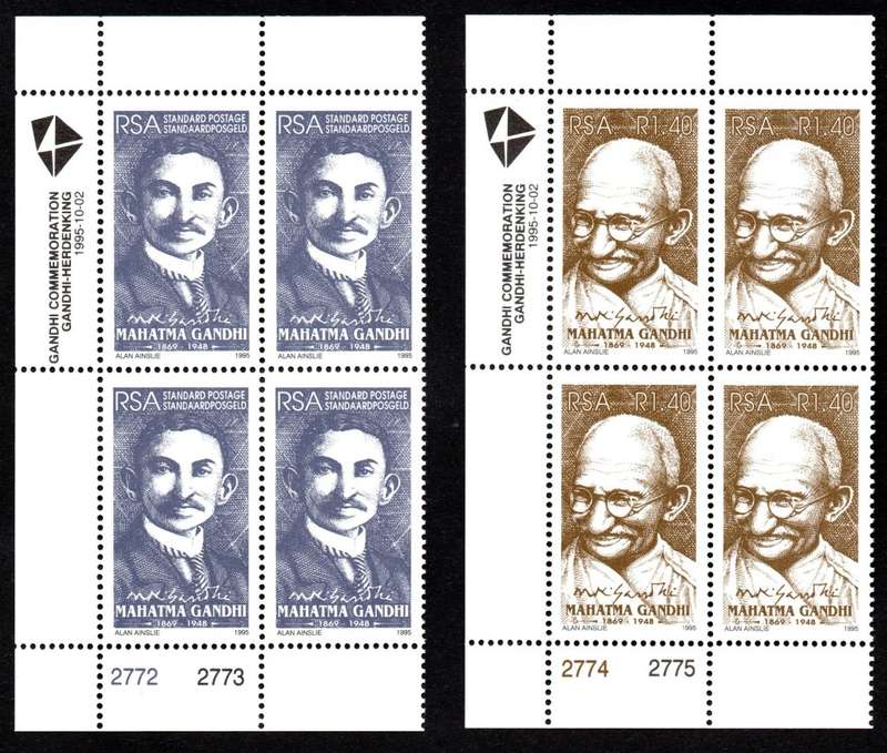 RSA 1995/10/02 Mahatma Gandhi Commemoration Control Blocks