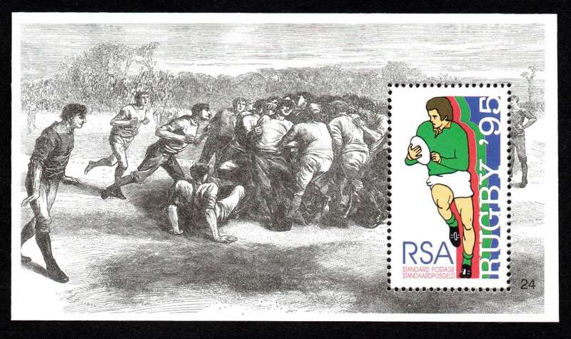 RSA 1995/05/25 Rugby Worldcup Tournament 1995 Miniature Sheet